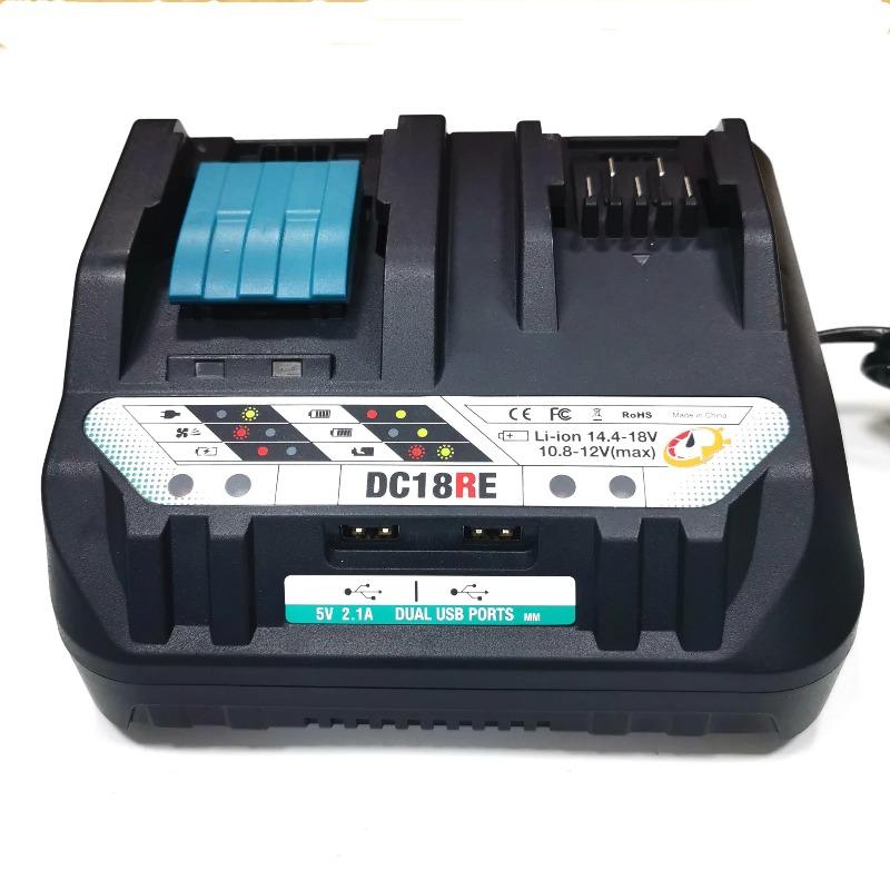 Fast Dual-Port Li-Ion Battery Charger For Makita 14.4V 10.8V 12V 18V BL1041 BL1430 BL1830 Li-ion Battery 3A Charger