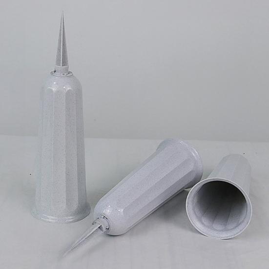 Cemetery Vase Graveyard Decoration Flowers Holder with 7-Hole Cylindrical Insert Reusable Cemetery Flower Holder with Spike