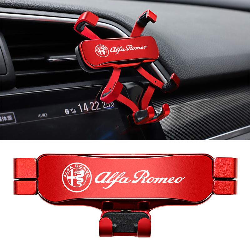

For Alfa Romeo Gravity Phone Holder Car Air Vent Clip Mount Smartphone Stand For Alfa Romeo Giulia Stelvio Giulietta 156 159 147