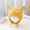 Cute Cartoon Baby Hat Plush Ear Protection Baby Beanie Cap Po Props Infant Knitted Hat Autumn And Winter