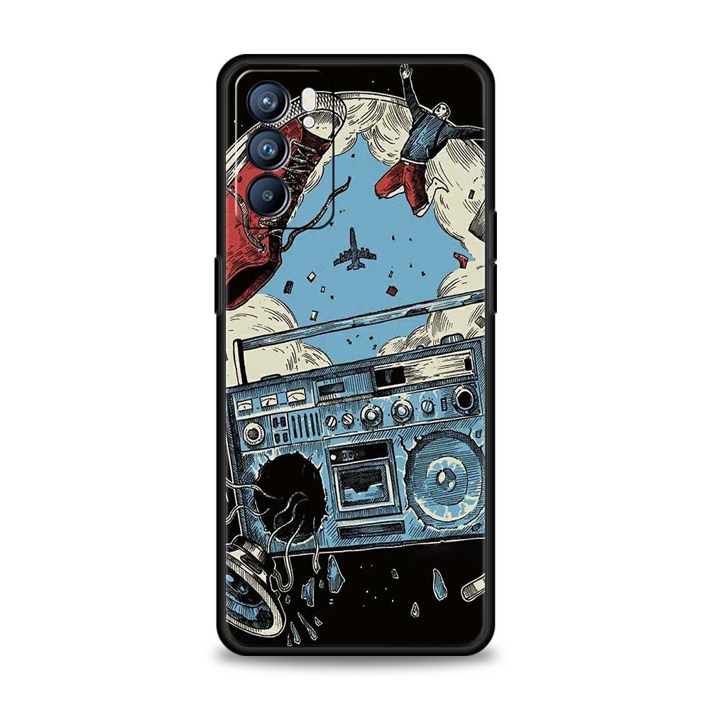 Retro Recording Device Phone Case For Oppo Reno 13 12 11 10 7 F Find X5 X6 A98 A80 A79 A78 A57 A54 A31 A17 Pro 5G Soft TPU Cover