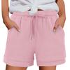 Women's Casual  Summer Elastic Beach Shorts  Solid Casual Shorts