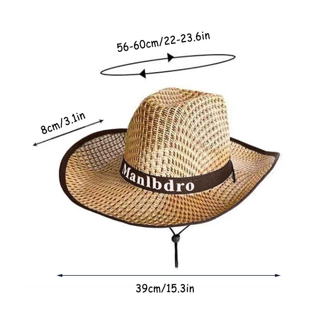 

Summer Linen Hollowing Sun Hats for Men Adjustable Breathable Straw Hats fishing UV Protection Outdoor Summer Hat