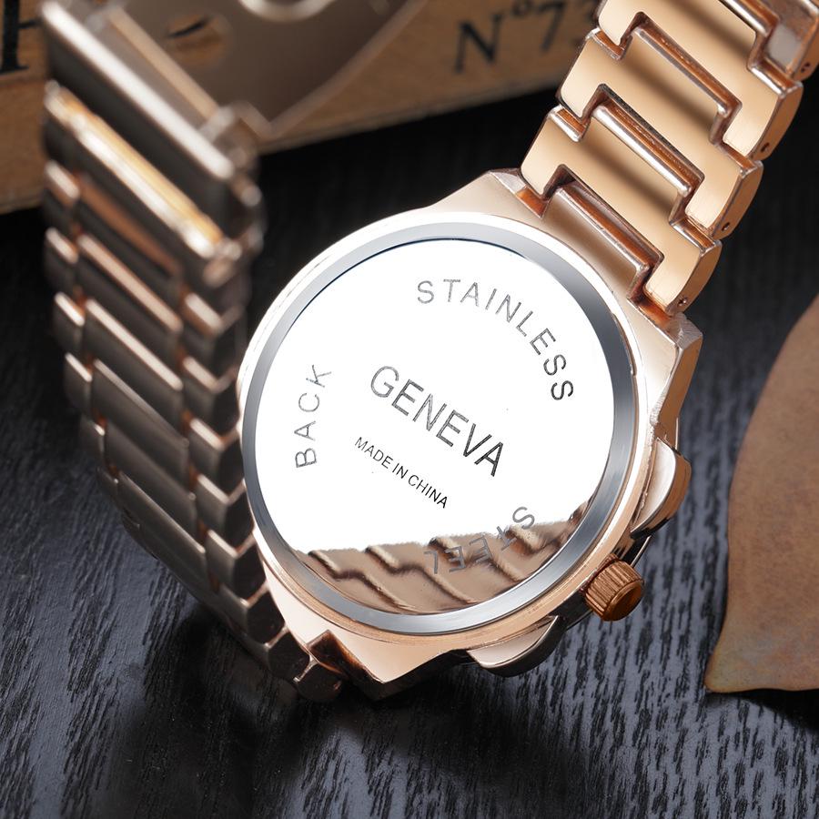 Geneva Men's & Women's Gold Steel Quartz Watch