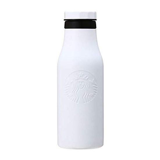 STARBUCKS stainless steel logo bottle matte black white 473ml tumbler tableware Asia embossed pressing grande simple siren goddess water vacuum double