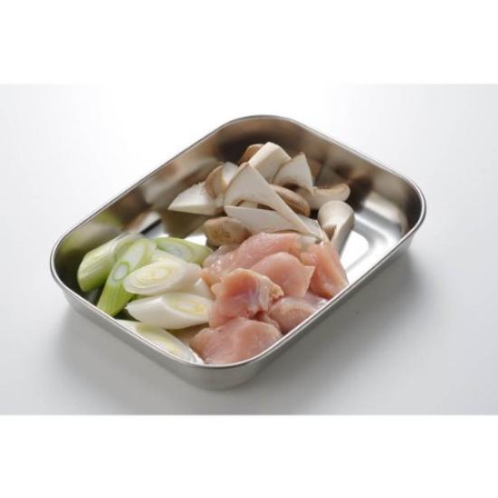 Oaks Stainless Steel Tray Set with Lid for with Silver Japan-made Storage, 3-Piece Set, Mesh, Small, TN1384,