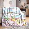 Custom 1pc Cute Bunny Friends Garden Blanket, Soft And Comfortable Blanket, Casual Warm, Camping Travel Blanket, Birthday Gift Q9132004