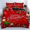 Merry Christmas Bedding Set King Queen Full Twin Size Kids Cartoon Duvet Cover Snow Comforter Cover 2/3pcs Polyester Quilt Cover