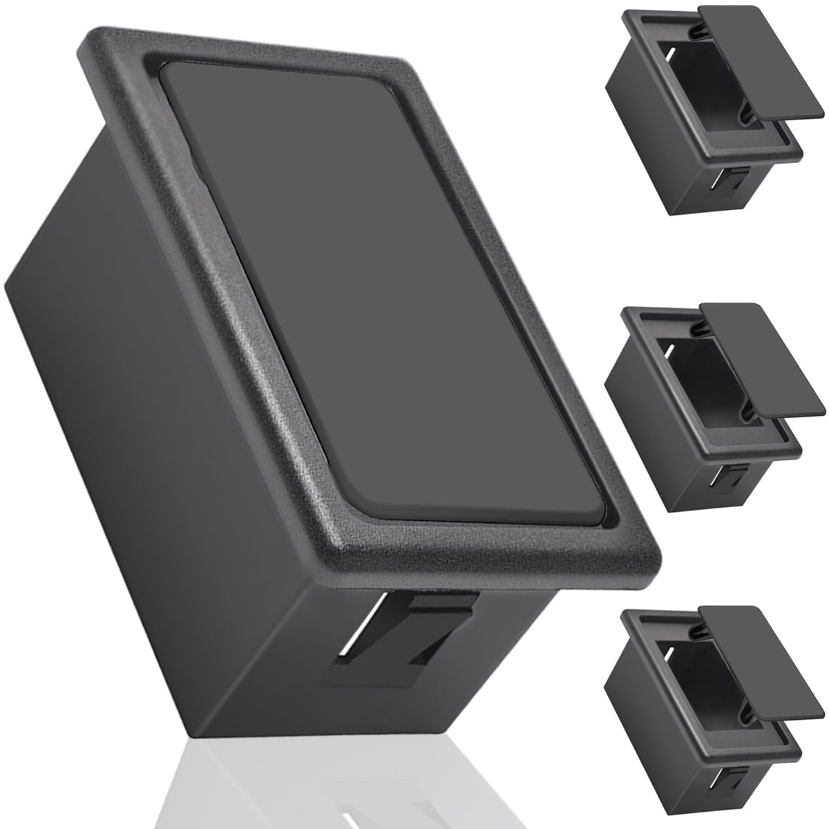 Xiatiaosann 4 шт. Корпус панели тумблера, держатель, черный, 1 слот, панель для крепления тумблера