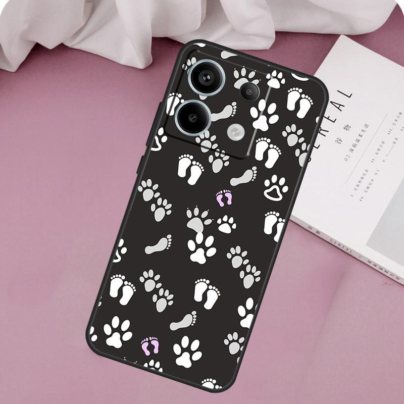 Dog Foot Paw Colorful Pattern Case For Xiaomi Redmi Note 14 13 12 11 10 9 15 Pro Plus Redmi 15C 14C 10C 12C 13C 15 Cover