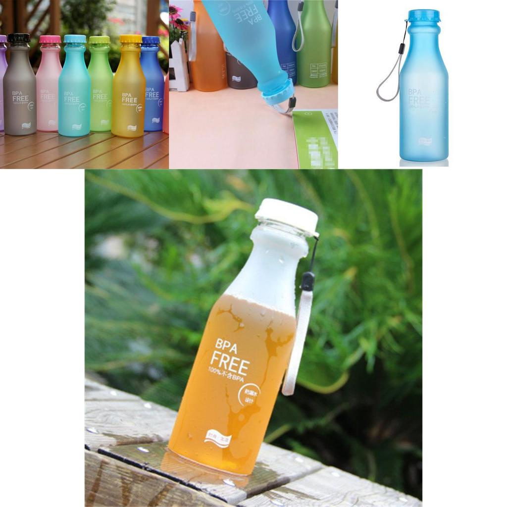 Robuste, auslaufsichere, tragbare Sport-Trinkflasche 550 ml für Radfahren und Camping