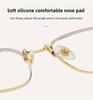 1 Pair Of Latest Vintage Retro Metal Half Framed Men And for Women Fashionable Eyeglasses Day And Night Dual Use Lens Anti-Blue Lens Light Color