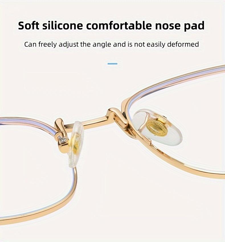 1 Pair Of Latest Vintage Retro Metal Half Framed Men And for Women Fashionable Eyeglasses Day And Night Dual Use Lens Anti-Blue Lens Light Color