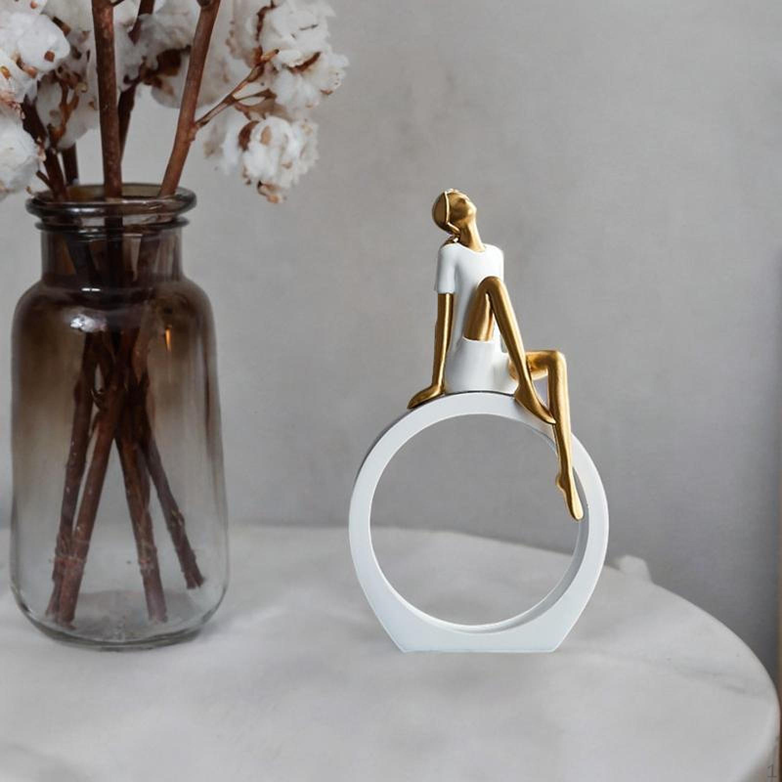 

Фигурка девушки Статуэтка женщины Спальня Гостиная Декоративный шкаф Стол Элегантный Креативный фермерский дом White Thinker