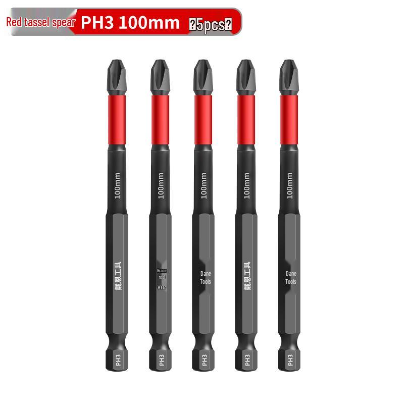 PH0 Tungsten Steel Phillips Bit: Magnetic, Impact Resistant, Non-Slip Screwdriver, Hex Shank for Electric Drill