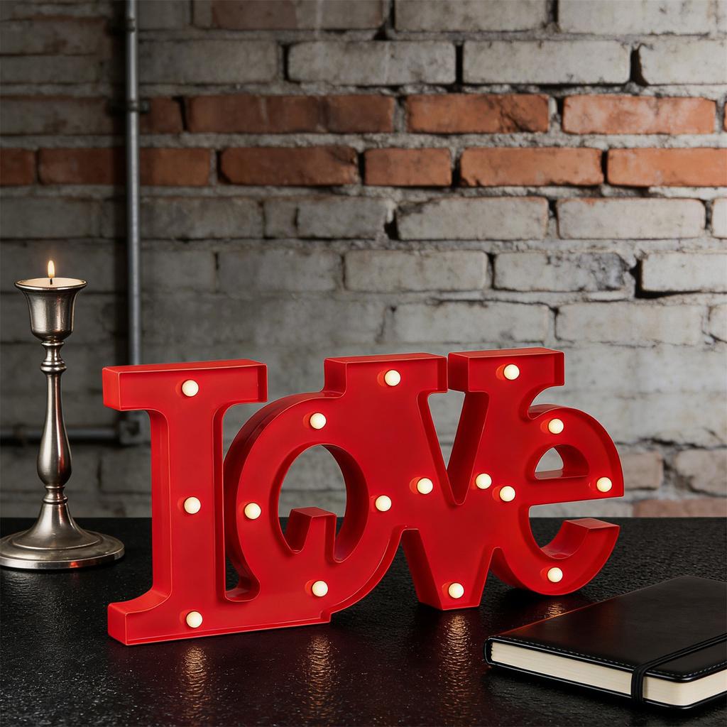 Cheerin Valentines Day Decoration - Love Marquee Love Letters - Light Up Sign Lighted Letters For Wedding & Home