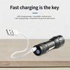 COB+XPE Mini Portable Flashlight Zoomable Small Torch USB Rechargeable Outdoor Camping Fishing Long Range Emergency Lantern