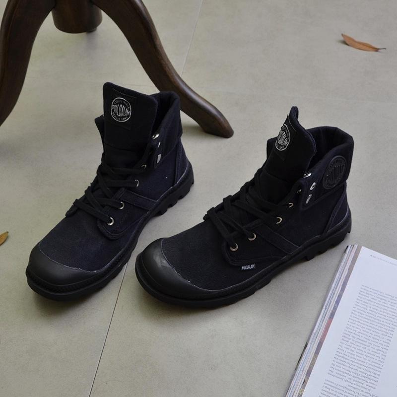 MenclothingMen botas lona Palladium botas sólidas zapatos de tobillo  militar Oxford zapatos casuales comprar a buen precio — entrega gratuita,  reseñas reales con fotos — Joom