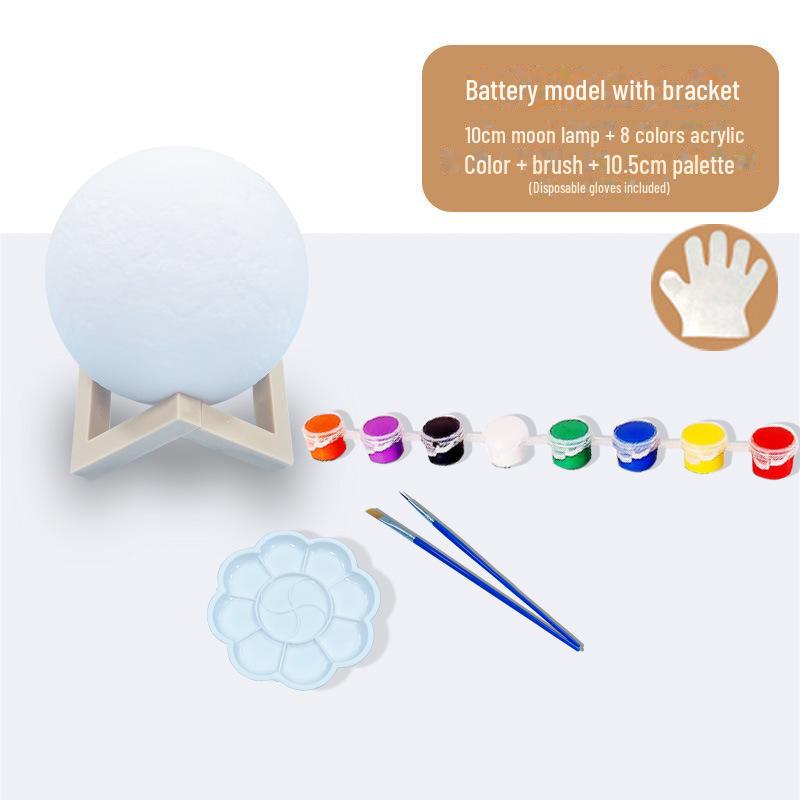 DIY-Mondlampen-Set für Kinder: Handbemaltes Planeten-Nachtlicht für Kindergartenaktivitäten