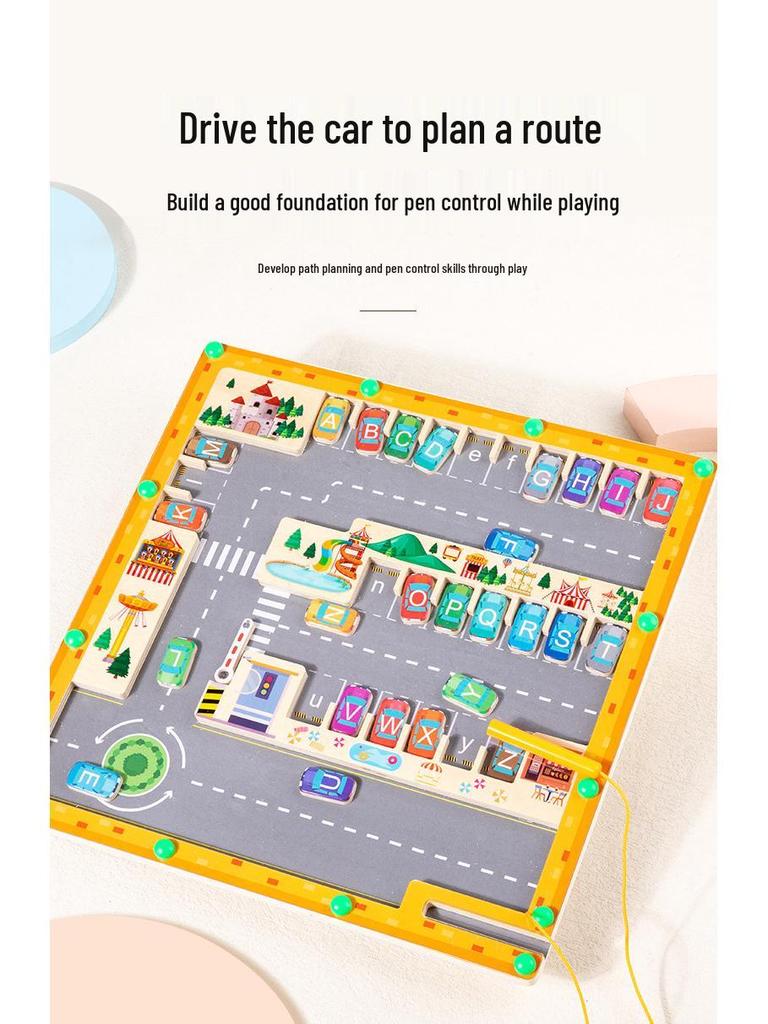 CPC Magnetic Letter Matching Maze: Kids' Educational Wooden Sorting Puzzle