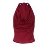 European and American women's clothing summer new fashion Spice Girls sexy backless solid color slim-fitting strap-on top tide