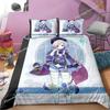 Genshin Impact Bedding Set Game Print Duvet Cover Quilt Soft Duvet Cover Sets Home Textile Queen King Size Girl Kids Room Decor0