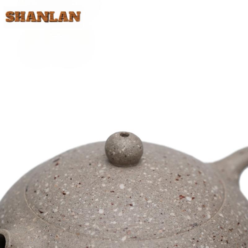 180ml Elegant Yixing Purple Clay Teapots Handmade Xishi Pot Raw Ore 8 Mesh Coarse Sand Mud Kettle With Filter Zisha Tea Set Gift