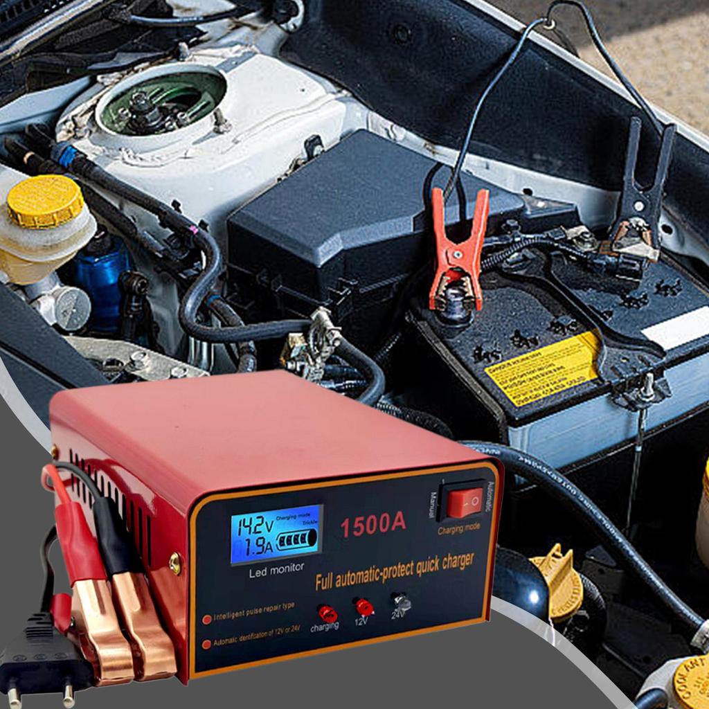 Battery Charger Trickle Charger For Car Battery Fast Charging Portable Compressor Safety Protection For RV Tractor Marine Truck