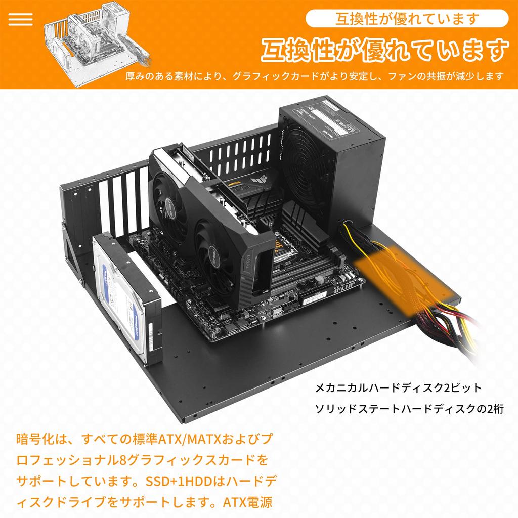Rxakudedo Mining Frame Open Frame Mining Mining Frame Only for Thickened Open Bracket Chassis Rack TX/X79/X99