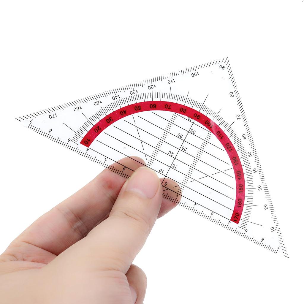 2pcs Triangle Ruler Square Set 90mm 45 Degrees Plastic Stationery,for Architectors Students Office Designers Painting Drafting Math Geometry Drawing