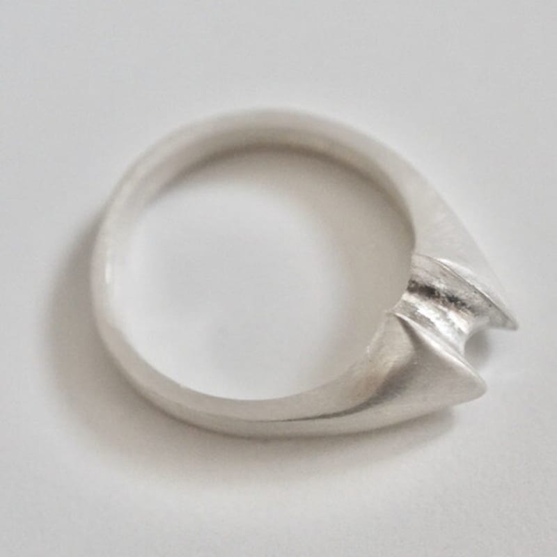 Vacactsilver Doppelspitzenring