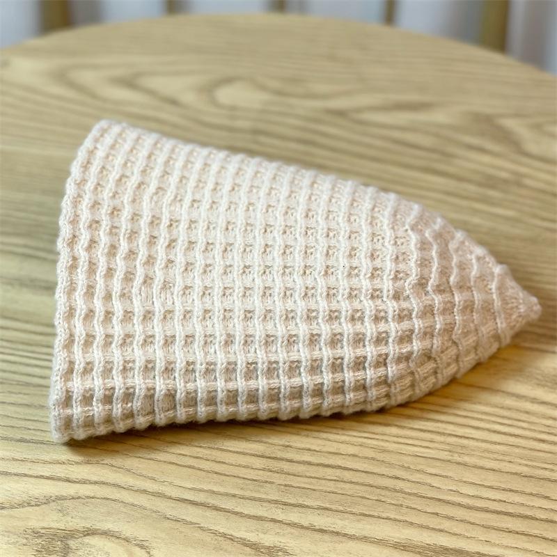 Knitted Bucket Hat Women's Autumn and Winter Solid Color Wool Hat Warm Bucket Hat Fashion