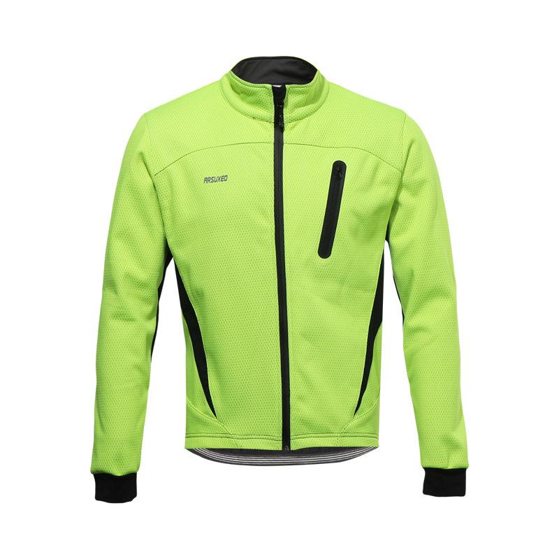 Windproof Warm Fleece Cycling Jersey - Autumn/Winter Outdoor Sports Top
