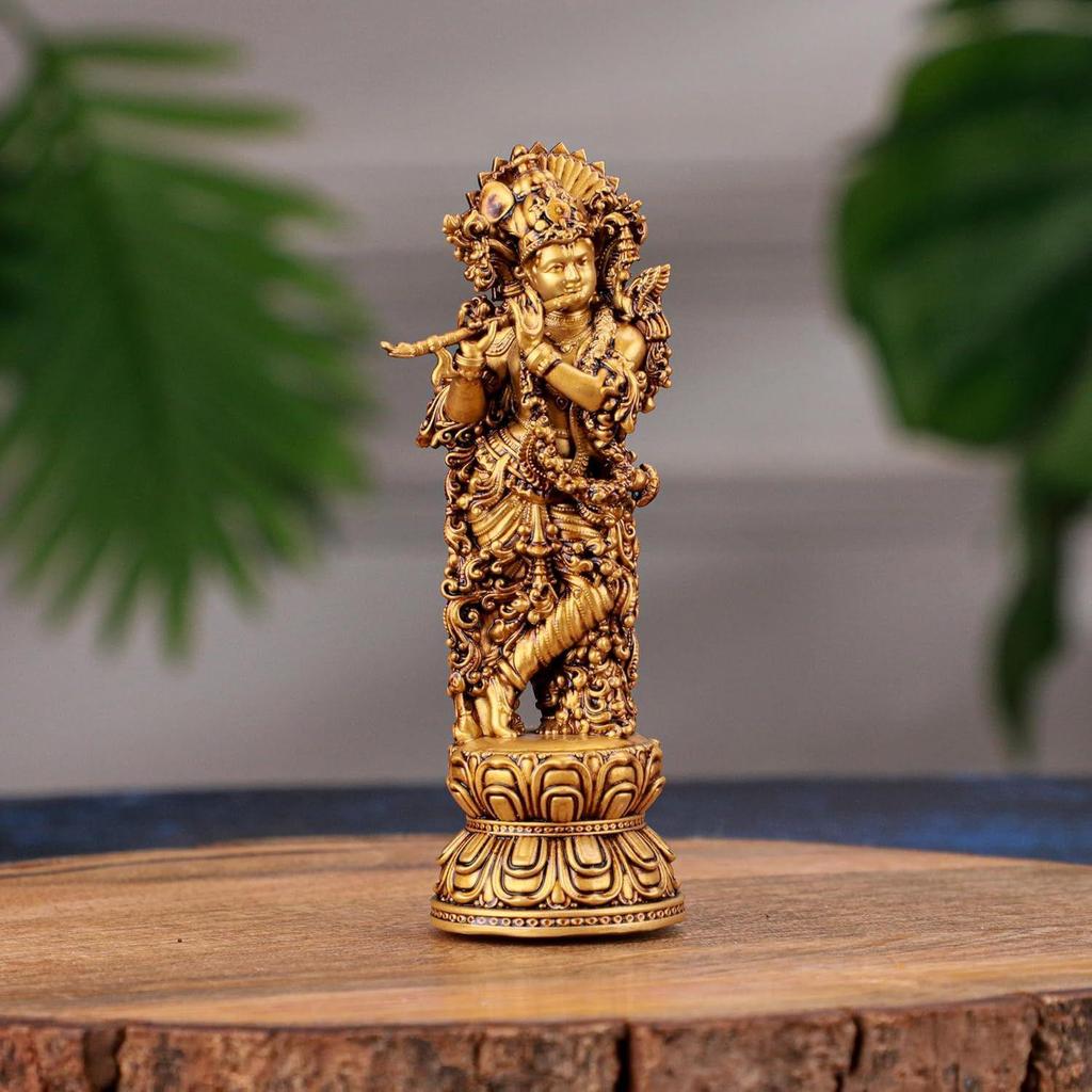 Krishna Ji Murti Krishna Idol Bansuri Krishna Statue Nand Gopal Krishna for Car Dashboard Home Decor Gifting Item