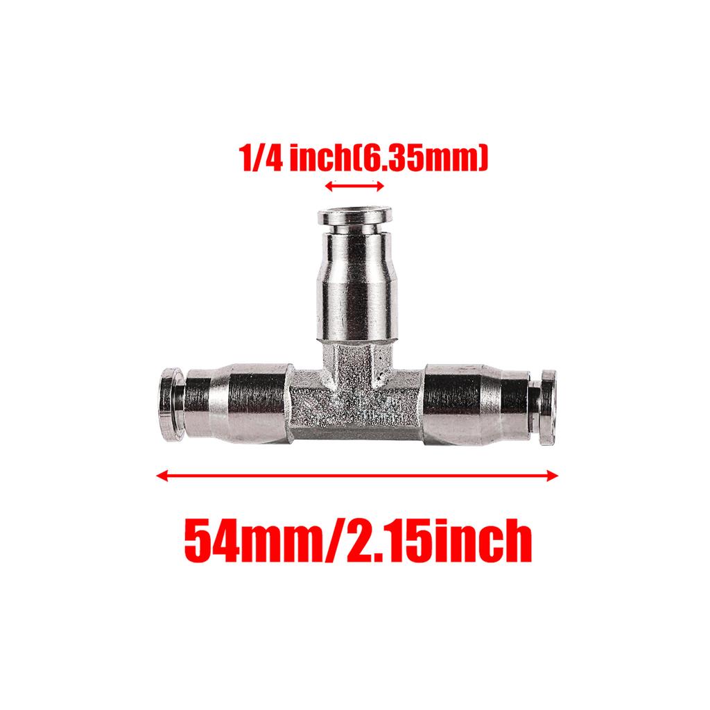 1Pc 1/4" Slide Lock Quick Connector High Pressure OD 6.35mm Pipe Tee Elbow Straight Fitting Misting Irrigation Nozzle Connector