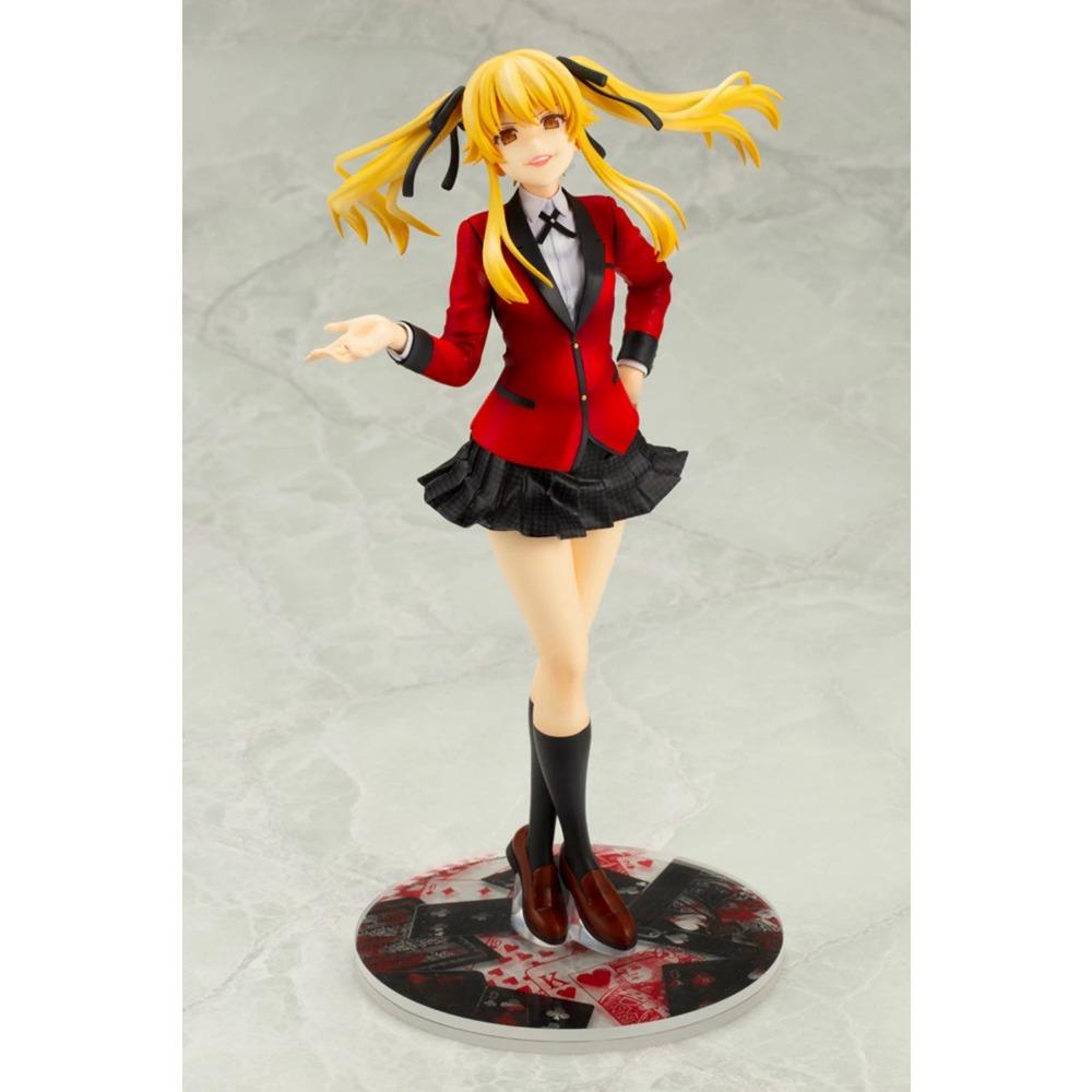 24CM Anime Kakegurui Twin Meari Saotome Figure Standing Model Toy Gift Collection Replaceable Face PVC Action Figure