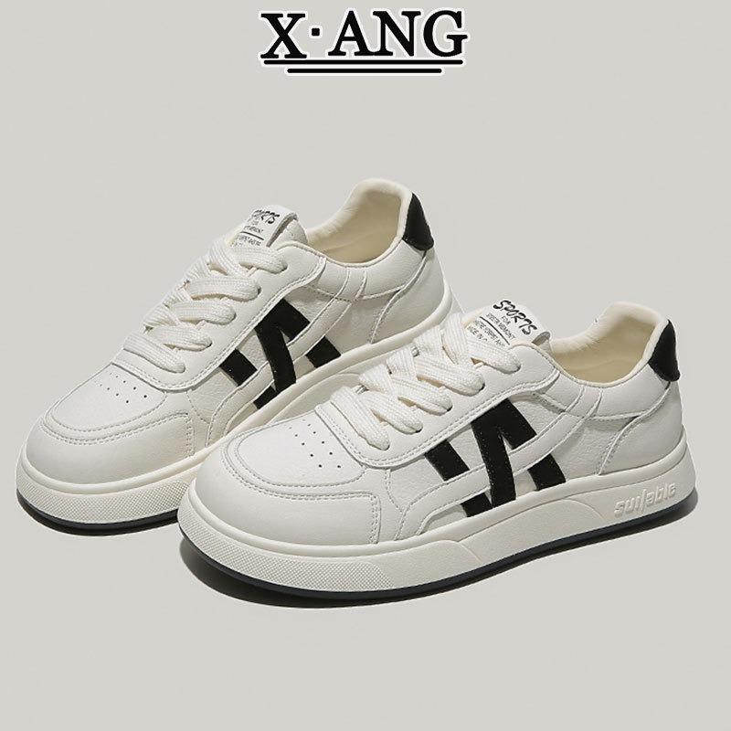 The first layer of cowhide soft-soled little white shoes women's shoes autumn new versatile board shoes flat-soled casual sports shoes