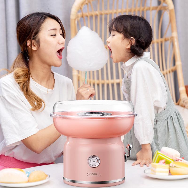 Children's Electric Cotton Candy Maker: Compact, Non-Stall Design for Home and DIY Use. Ideal for Small-Scale and International Connections.