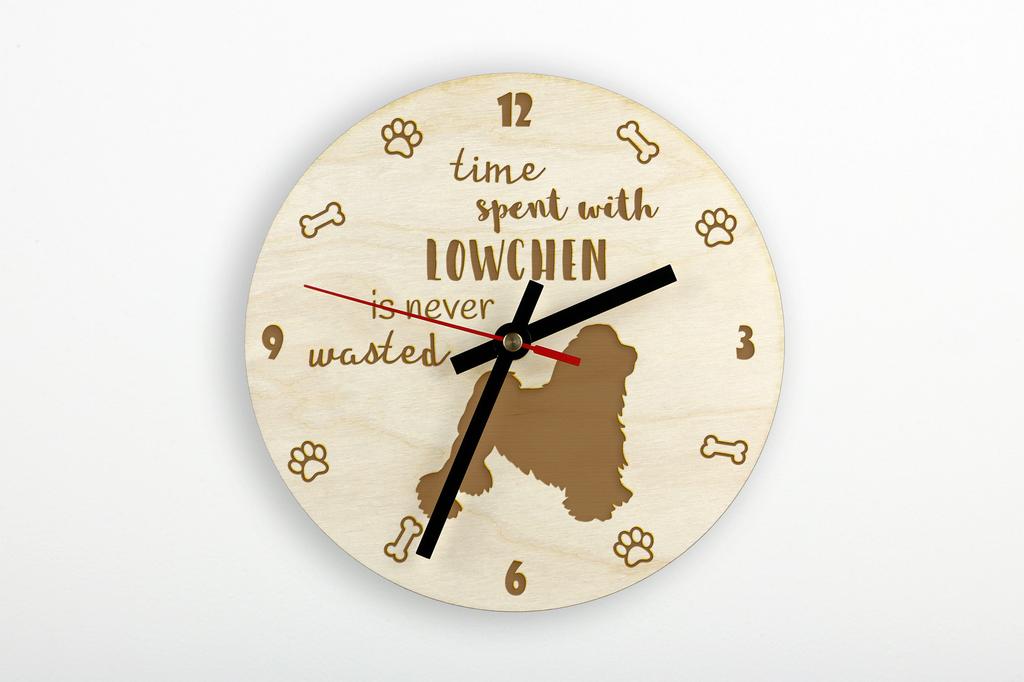 Lowchen, Little Lion Dog - clock with dog, wooden clock with engraving, personalised clock by Art-Dog