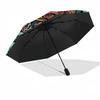 Underwater Marine Life pattern umbrella, portable and foldable design, 8 ribs, a casual accessory for Halloween, Christmas, and birthday gifts.