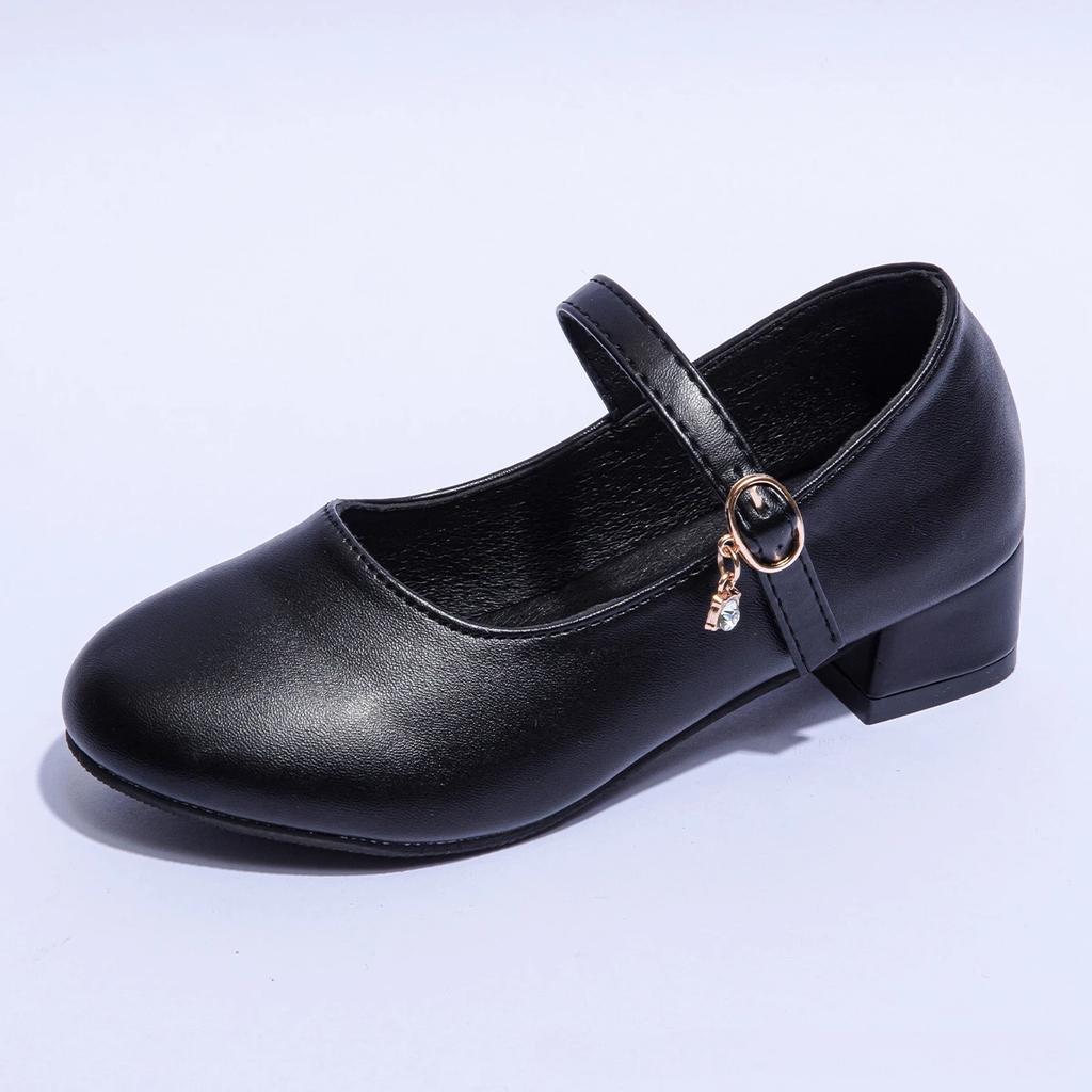 Fashion Girl Princess Shoes Comfor Kids Leather Shoes Anti Slip Girls' Shoes Soft Soled Child Shoe Simple Girls Leather Shoe