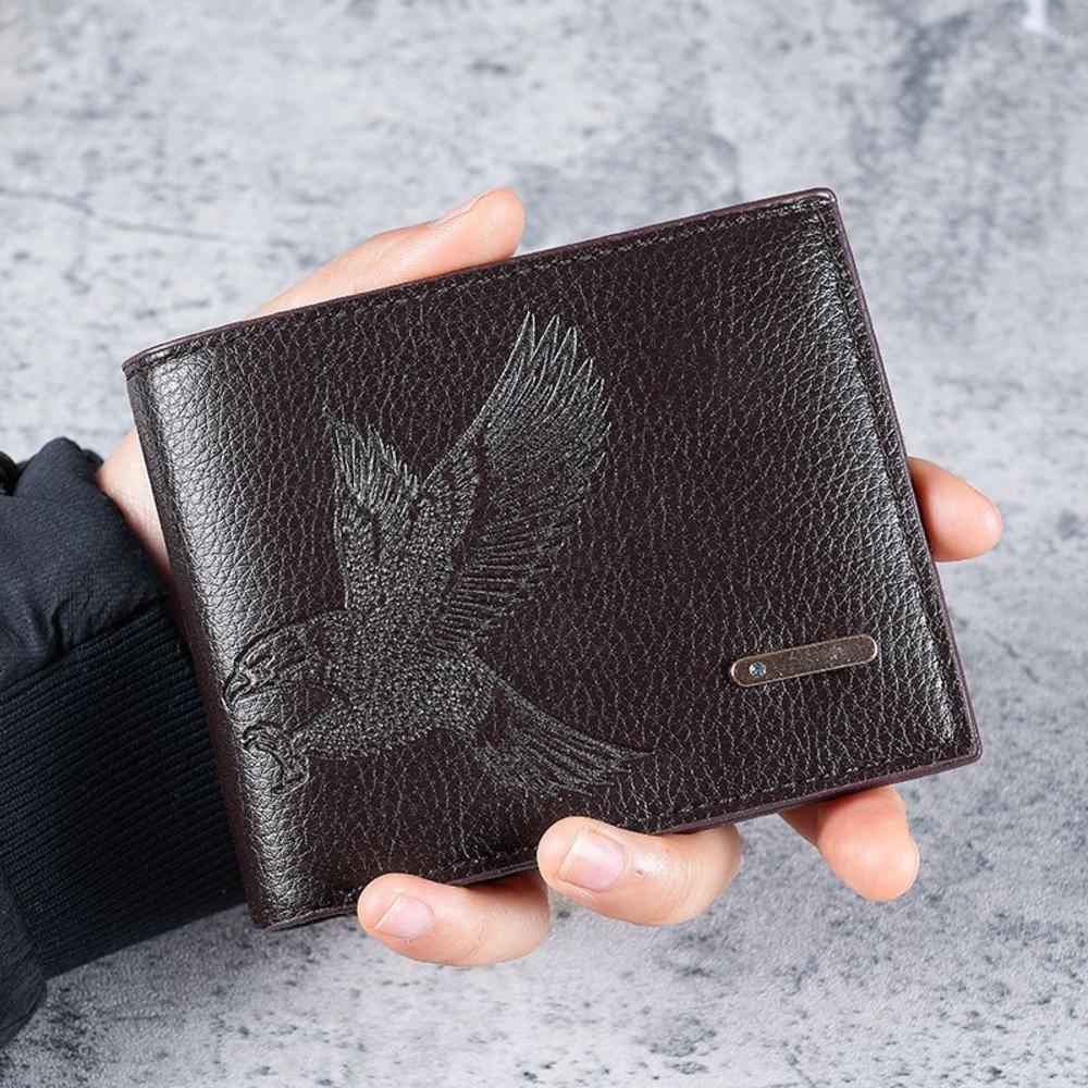 Coin Purse  Men'S Short Wallet Bifold Wallet Slim Pu Leather Wallet For Pocket Carry Gifts Daily Use
