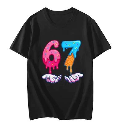Fashion Gaming Meme Y2k Tshirt Casual Shorts Funny Sleeve Six Seven 67 Brainrot Tshirts Fashion Tshirt Unisex Clothing