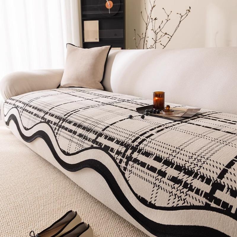 

2025 new chenille light luxury sofa cushion four seasons universal non-slip leather seat cushion sofa cover cover cover towel 90*90