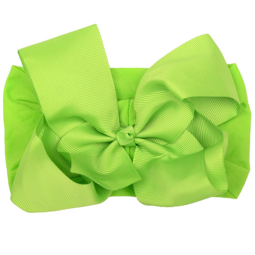 European 6-Inch Elastic Baby & Parent-Child Headband - Solid Color Bow Nylon Hair Accessory