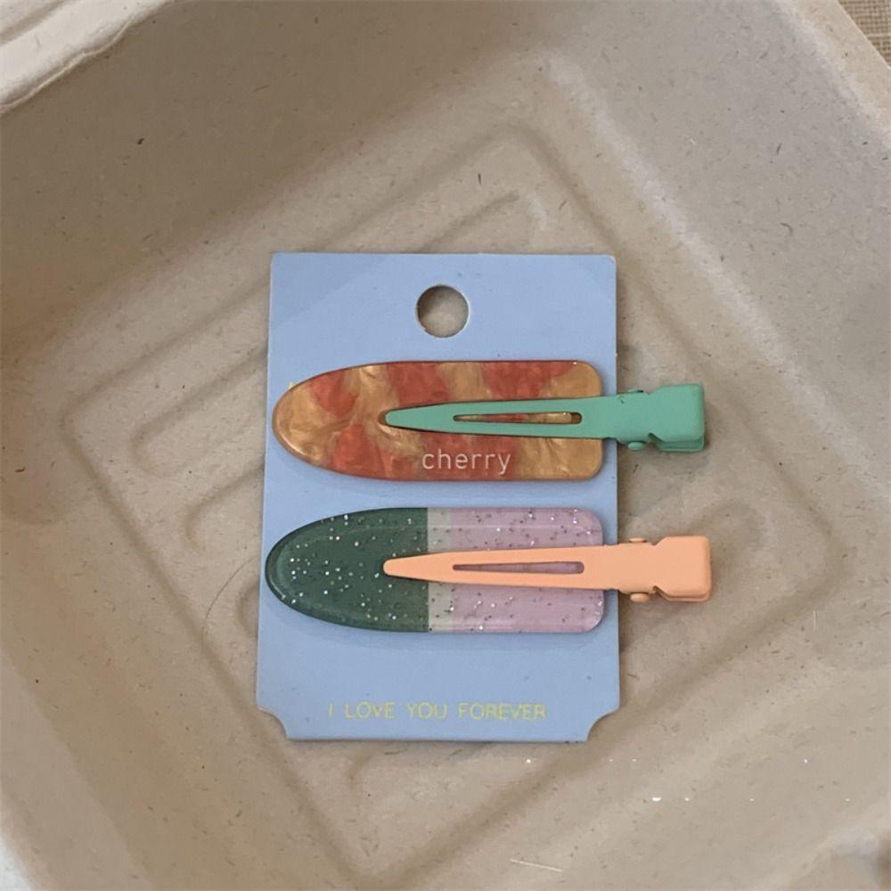 Geometry Fruit Hairpin Duckbill Clip Makeup Hair Clip Simple Traceless Hairpin  Daily
