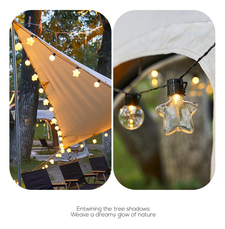 Outdoor Starry Globe Solar Lights for Tents, Markets, and Courtyards