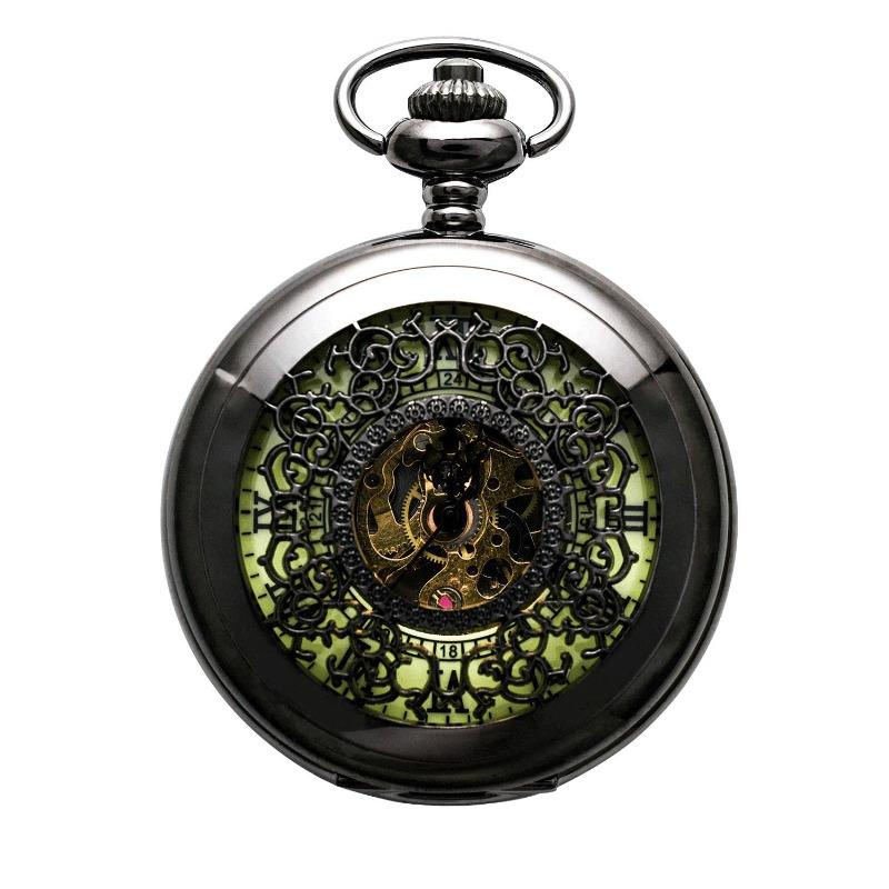 

Ретро Напівавтоматичний Механічний Кишеньковий Годинник Дзеркальний Порожнистий Відкидний Кулон Механічний Годинник