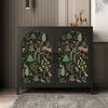 Retro Floral Animal Black Wallpaper Forest Style Leopard Flower Peel And Stick Room Decor Vintage Dark Shic PVC Cabinet Sticker