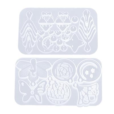 Food Safe Silicone Star Moon Pendant Mold Sturdy Silicone Accessories Mold For Handmade Earrings And Necklaces